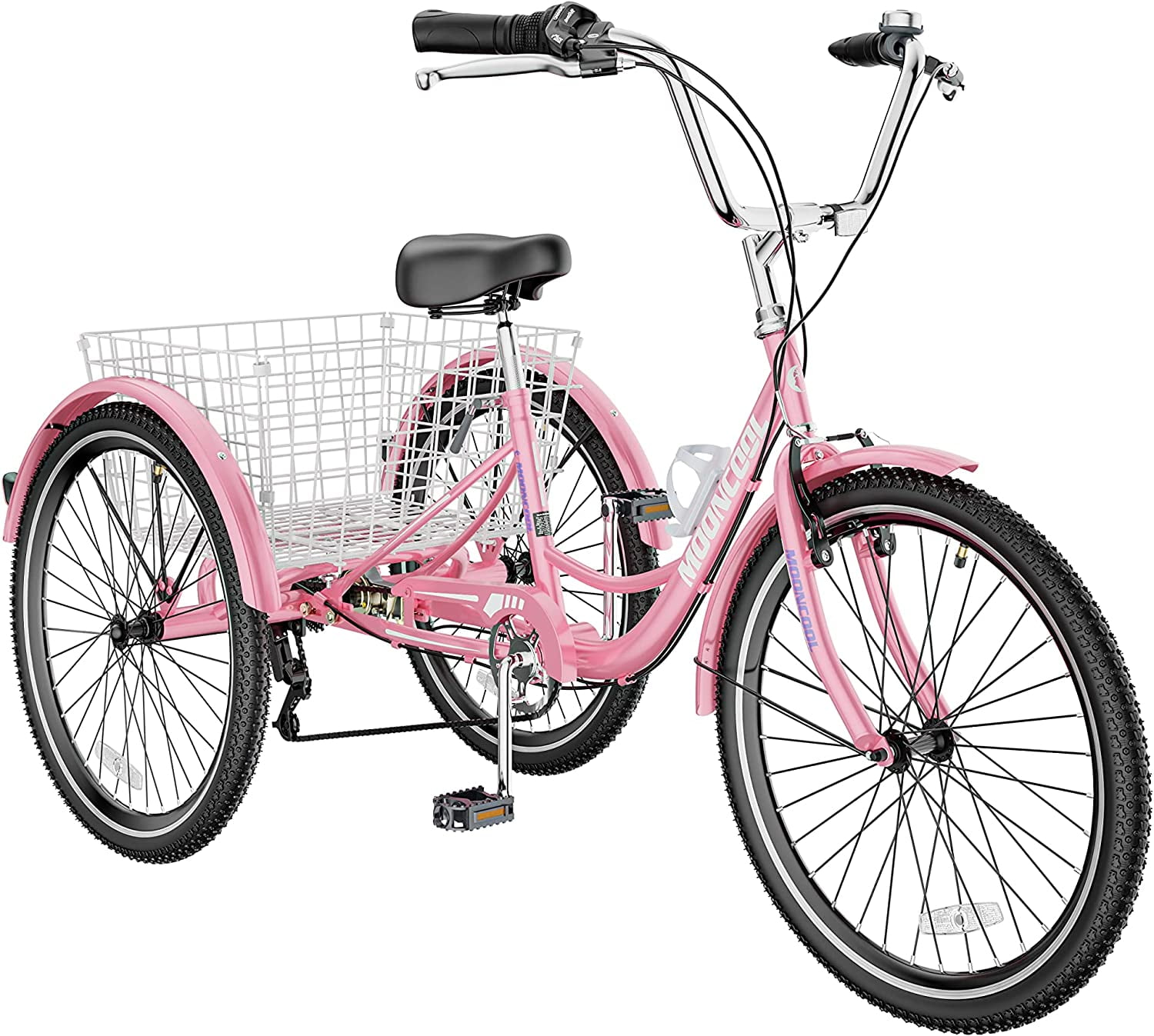 ABORON 20 inch 7 Speed Adult Tricycles , 3-Wheels Cruiser Bike with Basket, Trikes for Women, Men, Seniors,Adult