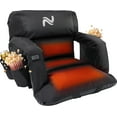 thumbnail image 1 of ABORON 21" Wide Heated Stadium Seat with Back Support - 5.12" Thick Bleacher Chair Cushion, 3 Heat Settings, 6 Reclining Positions, Waterproof & Portable - for Sports Games, Camping, Outdoor Events, 1 of 9