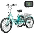 thumbnail image 1 of ABORON 24" 26" Electric Tricycles, 36V 10Ah 350W Lithium Battery, 7 Speed E-Trike for Adults with Large Capacity Rear Basket & Adjustable Seat, 1 of 10