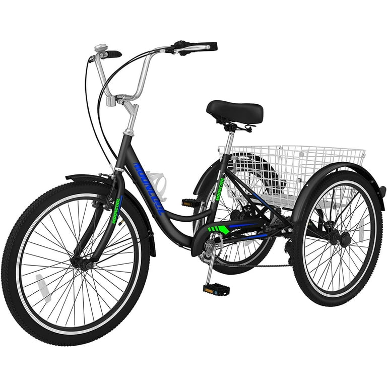 ABORON 26 inch 7 Speed Adult Tricycles 3 Wheels Cruiser Bike with Basket Trikes for Women Men Seniors Adult