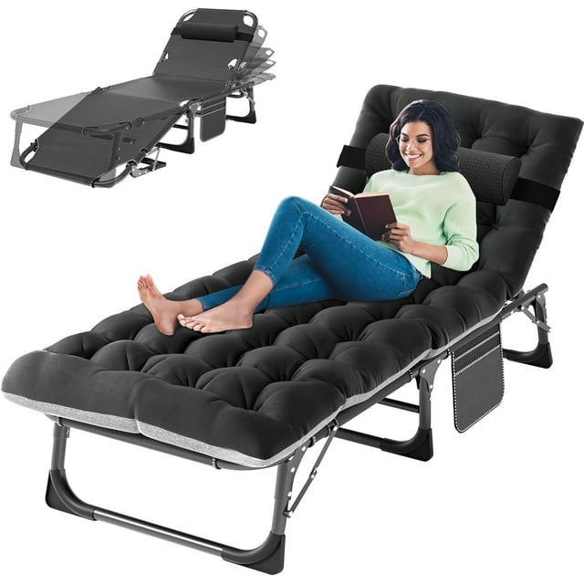 ABORON 2PACK Folding Camping Cots for Adults, Double Layer 1200D