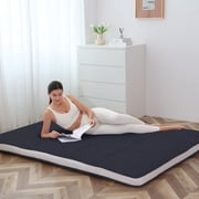 ABORON 4" Thick Floor Mattress Futon Mattress Full Size Japanese Roll-up Sleeping Mattress Folding Sleeping Pad Breathable Floor Lounger Guest Bed for Camping Couch