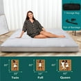 thumbnail image 1 of ABORON 5 Inch Thicker Futon Mattress , Padded Japanese Floor Mattress for Adults , Extra Thick Folding Sleeping Pad with Bandage and Storage Bag ( Twin , Gray ), 1 of 13