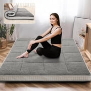 ABORON Extra Plush Futon Mattress Twin Size 4" Thick Japanese Floor Mattress Folding Guest Mattress Protable Roll up Mattress Soft Memory Foam Tatami Mat Sleepi