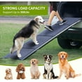 thumbnail image 1 of ABORON 71" Extra Long Dog Ramp for SUV Car, Folding Pet Ramp for Large Dogs with Non-Slip Soft Rug Surface, Sturdy Safe Dog Outdoor Steps for Car, SUV, Truck, Up to 300Lbs, 1 of 8