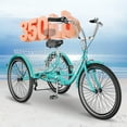 thumbnail image 1 of ABORON Adult Tricycle 24 inch, 7-Speed Three Wheel Bicycles for Adult with Cargo Basket, Adults Bicycle Trikes for Women Men, 1 of 10