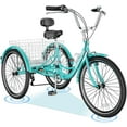 thumbnail image 1 of ABORON Adult Tricycle,3 Wheel Bike Adults,Three Wheels Cruiser Bike 16/20/24/26 inch Wheels,1/7 Speed,Cargo Basket,Multiple Colors, 1 of 9