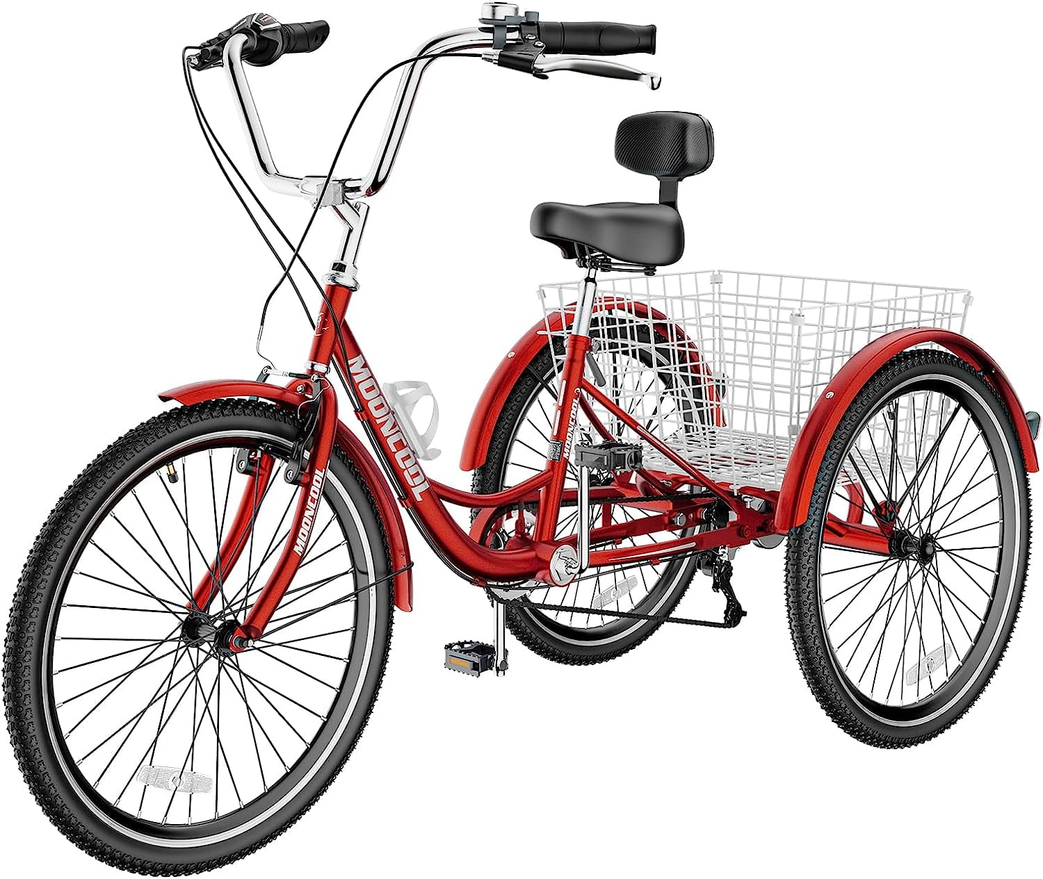 ABORON Adult Tricycles 7 Speed Adult Trikes 24 inch 3 Wheel Bikes