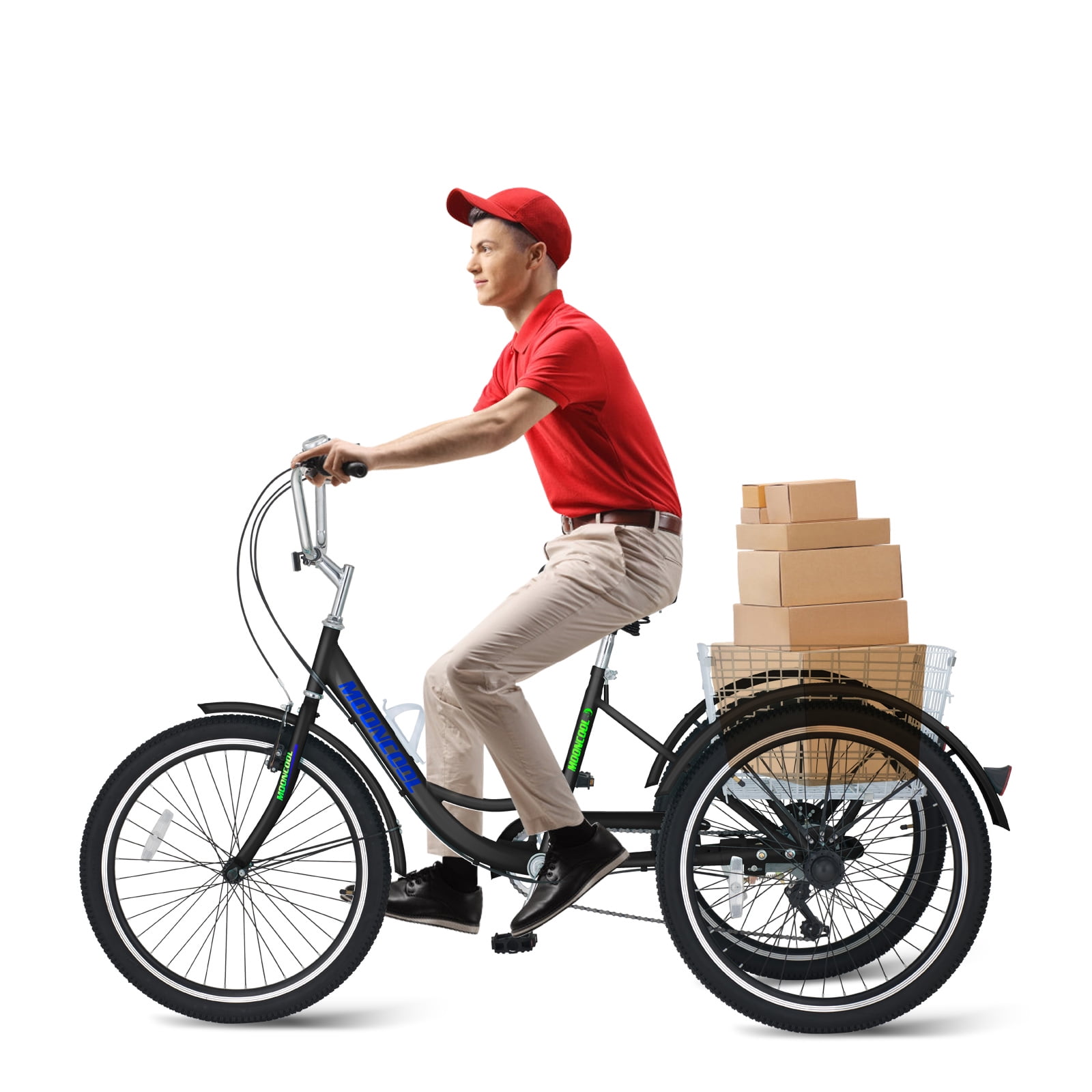 ABORON Adult Tricycles, 7 Speed Adult Trikes 20/24/26 inch 3 Wheel Bikes, Cruise Bike with Basket for Seniors, Women, Men for Recreation, Shopping, Multiple Colors