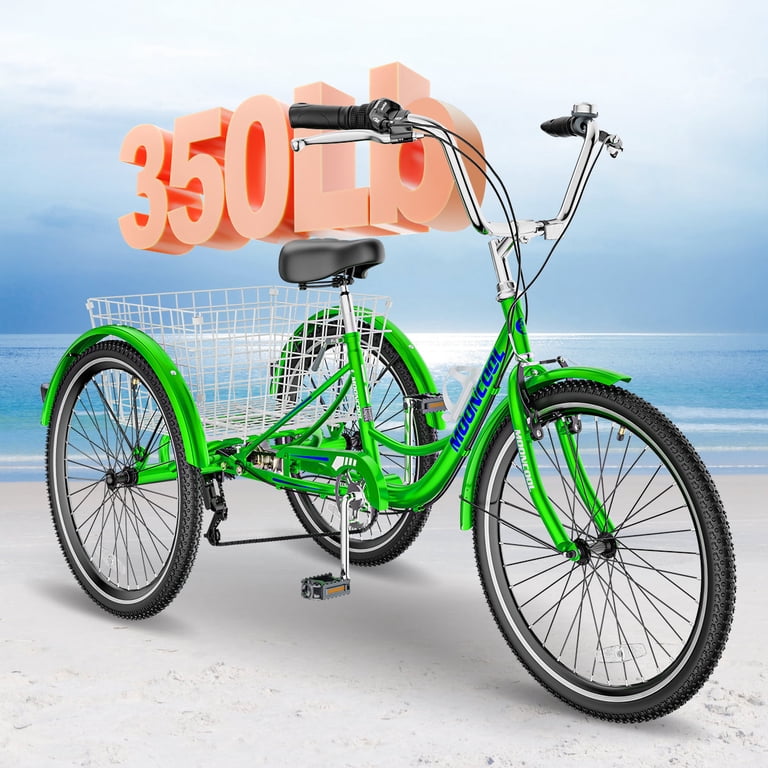 multi speed 3 wheel bicycle ABORON Adult Tricycles, 7 Speed Adult Trikes 24 inch 3 Wheel Bikes, Cruise  Bike with Basket for Seniors, Women, Men for Recreation, Shopping, Multiple  Colors
