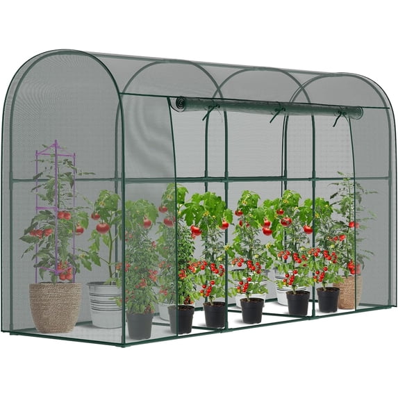 ABORON Crop Cages for Garden Plant, 118.1"H x 39.4"W x 71"H Raised Garden Bed Cover with Zippered Door, Plant Protection Tent Wind-Resistant Plant Cages for Outdoor Plants Vegetable Flower