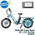 thumbnail image 1 of ABORON Electric Bike 7-Speed Cargo Ebike 750W Motor, Fat Tire Electric Bicycle with 48V 20Ah Removable Battery, 75 Mile Range 400LBS Payload Capacity, 1 of 12