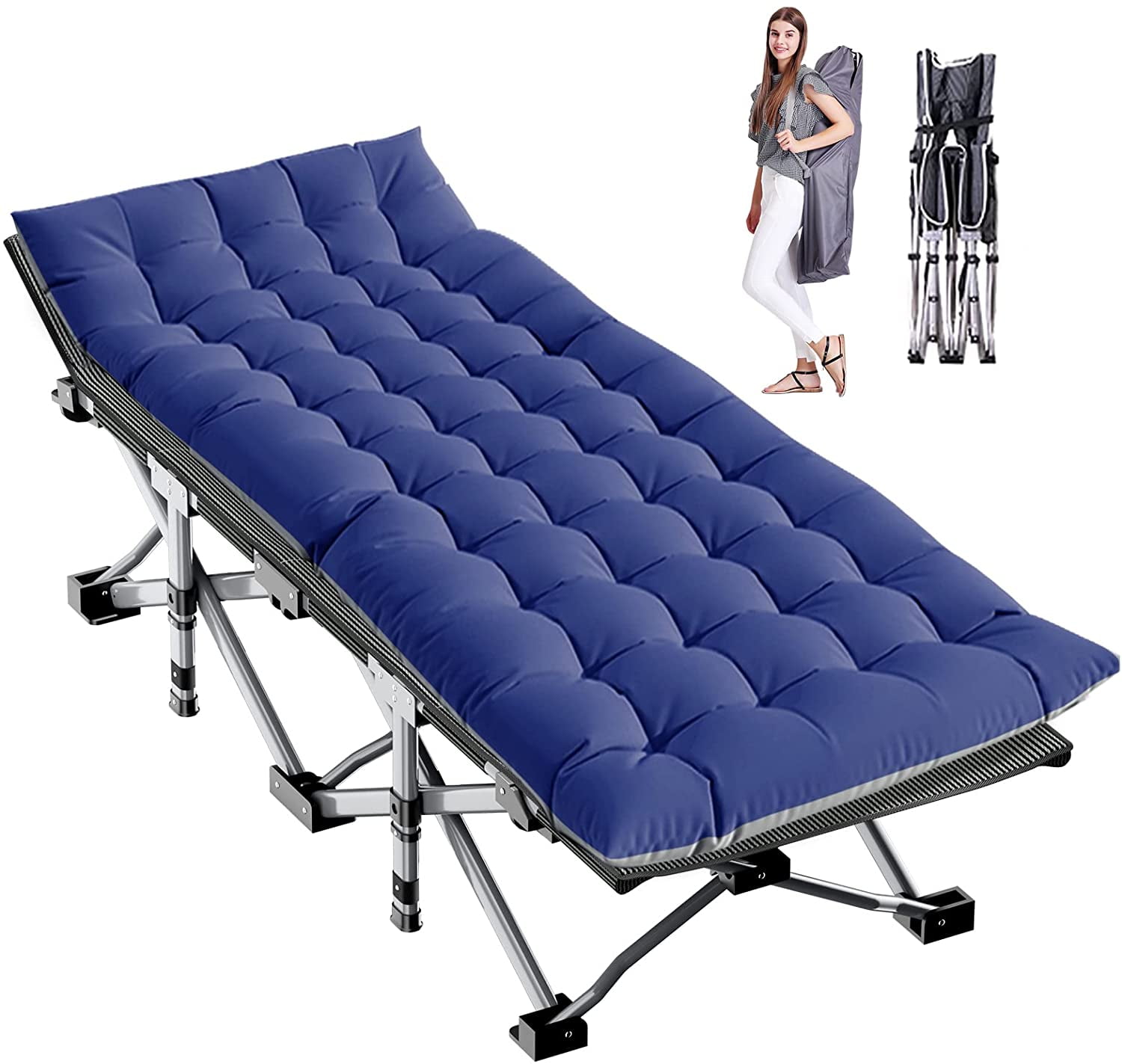 ABORON Folding Camping Cot, Portable Travel Camp Cots, Heavy Duty