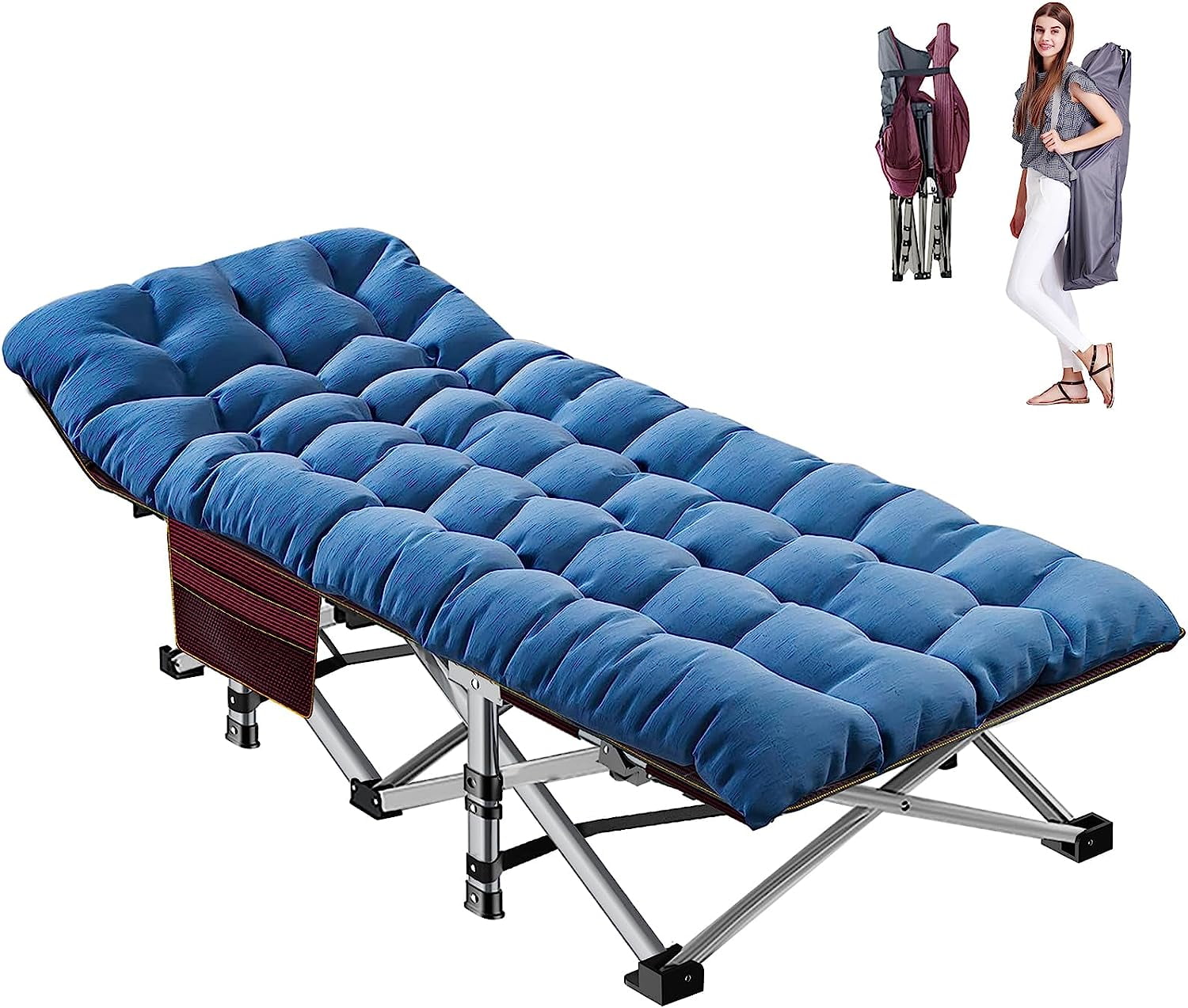 ABORON Portable Foldable Camping Cot for Adults, Heavy Duty 28" Wide ...