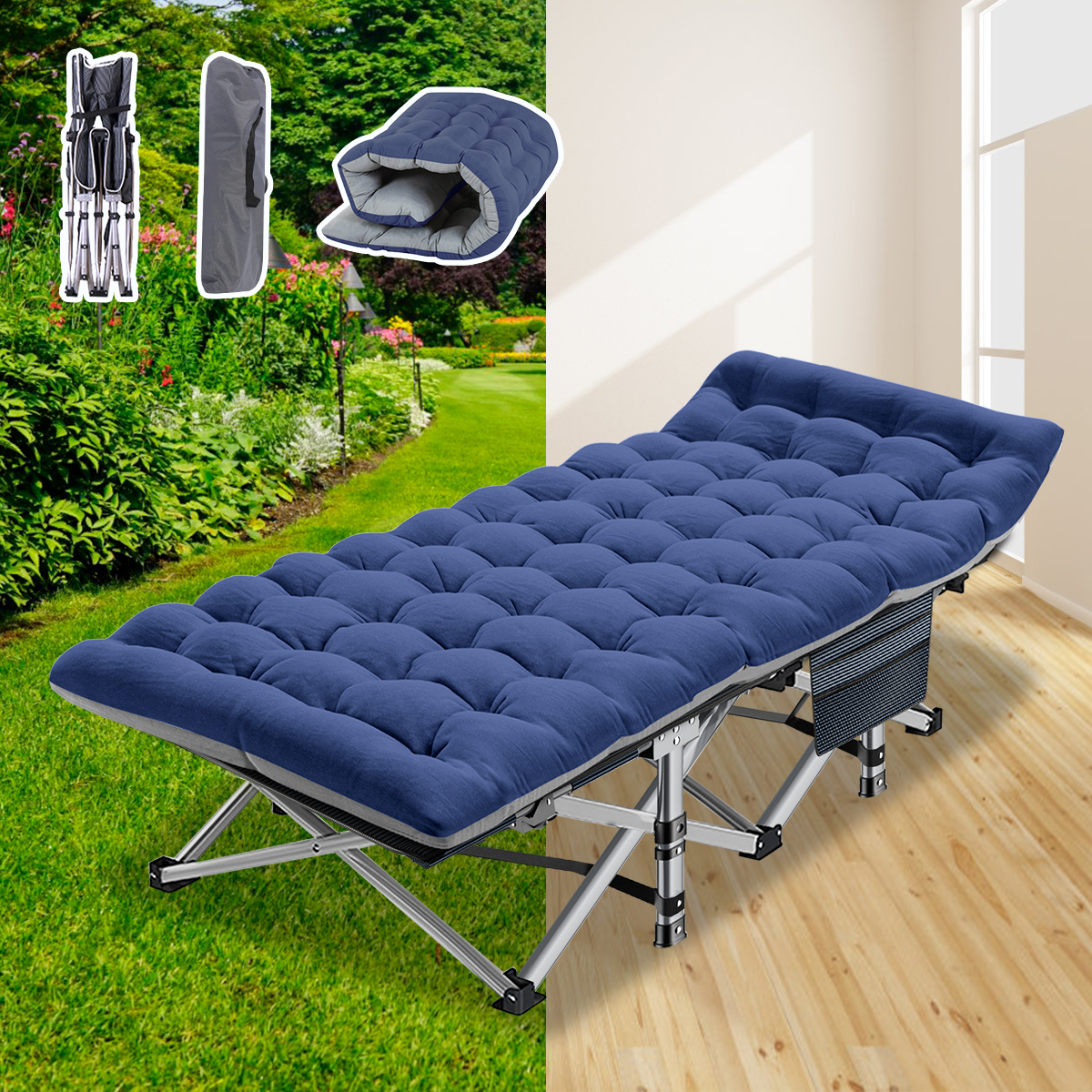 Camping Beds For Adults ABORON Folding Camping Cot For Adults – 500lb ...