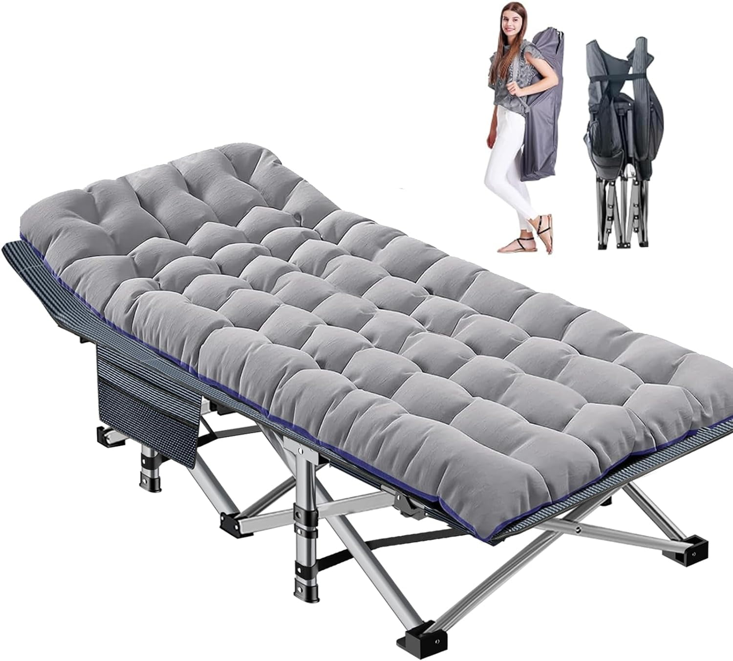 ABORON Folding Camping Cot for Adults & Kids, Folding Guest Bed Cots ...