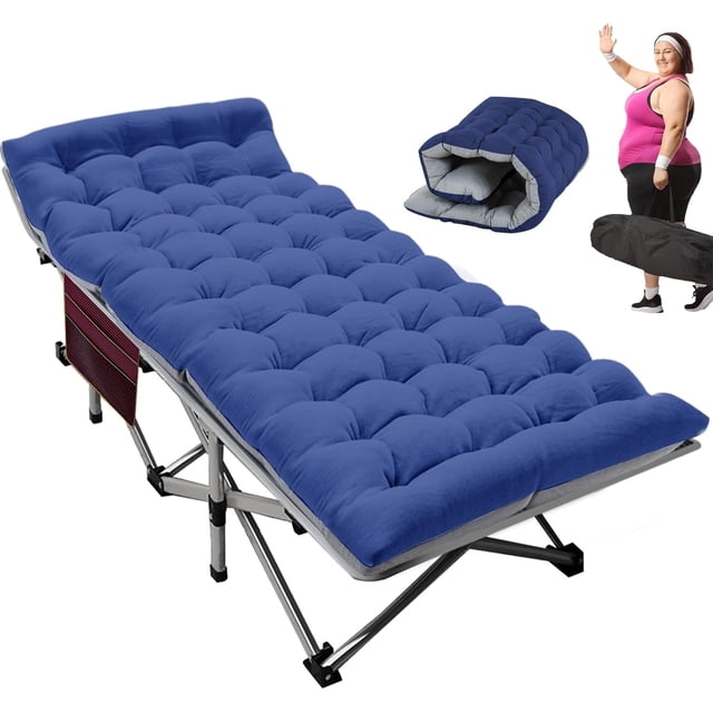 ABORON Folding Camping Cot with Mattress & Bag, 880LBS Max Load, for ...