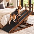thumbnail image 1 of ABORON Folding Dog Ramp for Bed, 5-Level Adjustable Pet Ramp for Couch, Car, Sofa and SUV, 55.1" Long for Small & Large Senior Dogs & Cats, 1 of 9