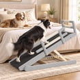 thumbnail image 1 of ABORON Folding Dog Ramp for Bed, 5-Level Adjustable Pet Ramp for Couch, Car and Sofa, Suitable for Small, Large and Senior Dogs and Cats, 1 of 7