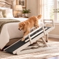 thumbnail image 1 of ABORON Folding Dog Ramp for Bed, 5-Level Adjustable Pet Ramp for Couch, Car and Sofa, Suitable for Small, Large and Senior Dogs and Cats, 1 of 7