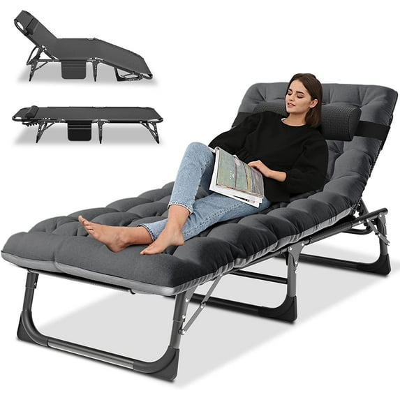 ABORON Folding Guest Bed with Soft Removeable Mattress,Folding Bed Camping Cot ,Sleeping Bed Cot for Adults