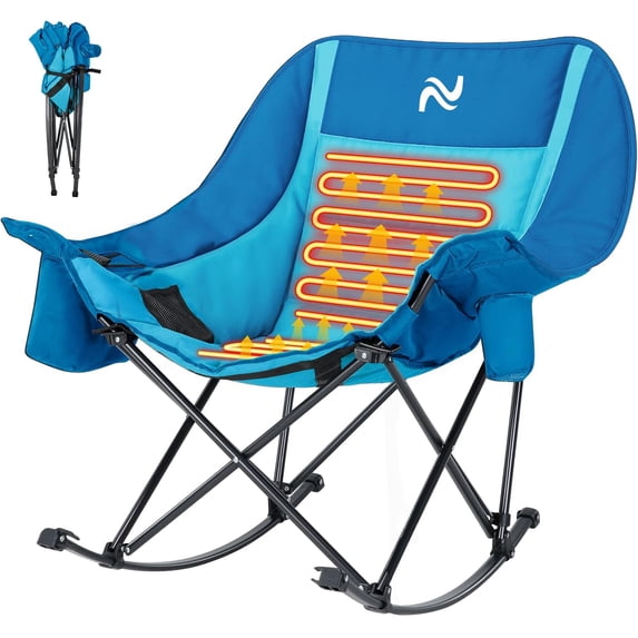 ABORON Heated Rocking Camping Chairs for Adults, Outdoor Heated Chair ...