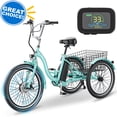 thumbnail image 1 of ABORON 7 Speed Electric Tricycle for Adults 24"/26", 350W 3 Wheel E-Bike 36V 14.5Ah, Electric Trike for Seniors with Rear Basket, 24km/h(15mph), 1 of 16
