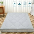 thumbnail image 1 of ABORON Japanese Floor Mattress Futon Mattress Queen Size, Thicken Tatami Mat Sleeping Pad Foldable Roll Up Mattress Gray, 1 of 10