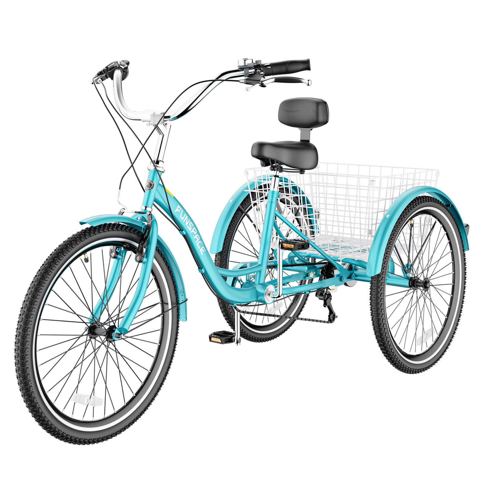 ABORON Large Adult Tricycles 7 Speed Adult Trikes 26 inch 3 Wheel