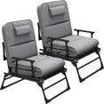thumbnail image 1 of ABORON Living Room Chairs, 3 in 1 Folding Chair & Bed for Living Room/Bedroom/Office, Folding Lounge Chair Reclining Patio Chairs with Mattress for Indoor Outdoor, 1 of 10