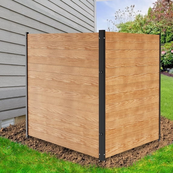 Outdoor Privacy Screen Privacy Fence Panels for Outside, 2 Panels 48"W X 48"H Wood Decorative Fence,Pool Equipment Enclosure, Patio Garden Fence Perfect to Enclose Trash Cans and Air Conditioner