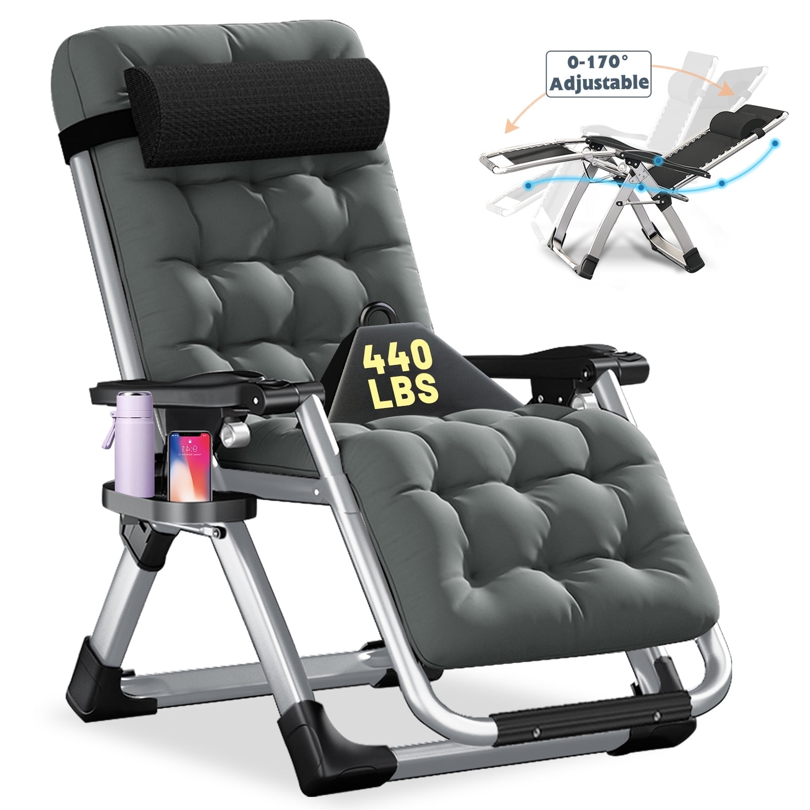 ABORON Zero Gravity Chair with Removable Cushion, Kuwait Ubuy