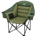 thumbnail image 1 of ABORON Oversized Camping Chair for Adults, Portable Folding Chairs with Ice Bag and Cup Holder, Padded Moon Chair for Outdoor, Camping, Picnic, Lawn and Tailgates, Supprts up to 500 lbs - Lime, 1 of 10