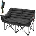 thumbnail image 1 of ABORON Oversized Double Camping Chair - 2-Person Folding Chairs for Outdoor Sports, Padded Moon Round Chair for Adults, with Cup Holder & Carry Bag, Supports up to 990lbs, 1 of 8