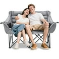 thumbnail image 1 of ABORON Oversized Double Camping Chair, Folding 2 Person Camping Chair Loveseat, Fully Padded Duo Chair Camping Couch, Portable Double Camp Chair, Lawn Chairs, Camping Bench with Carrying Bag, 1 of 10