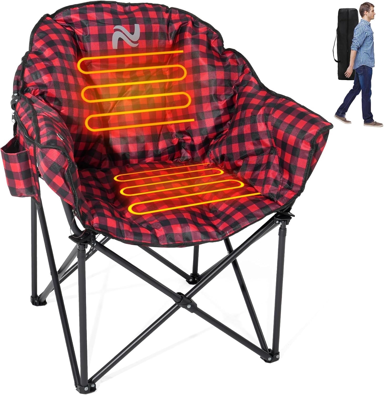 Gobi Heat Terrain Portable Heated Camping Chair - 3 Heat Settings, 9-Hour Battery, 325 Lb Capacity