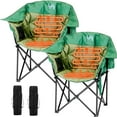 thumbnail image 1 of ABORON Padded Heated Camping Chair 2 Pack, Outdoor Folding Chair with 3 Heat Levels, Fully Padded Heated Patio Chair Portable Heavy Duty Arm Chair, Supports Up to 400lbs, Battery NOT Included, 1 of 10