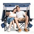 thumbnail image 1 of ABORON Oversized Loveseat Camping Chair for Two with Detachable Cooler Bags, UPF 50+ Canopy, Portable Folding Canopy Camping Chair with Cup Holders, Double Camping Chair for Outdoor Beach Lawn Picnic, 1 of 8