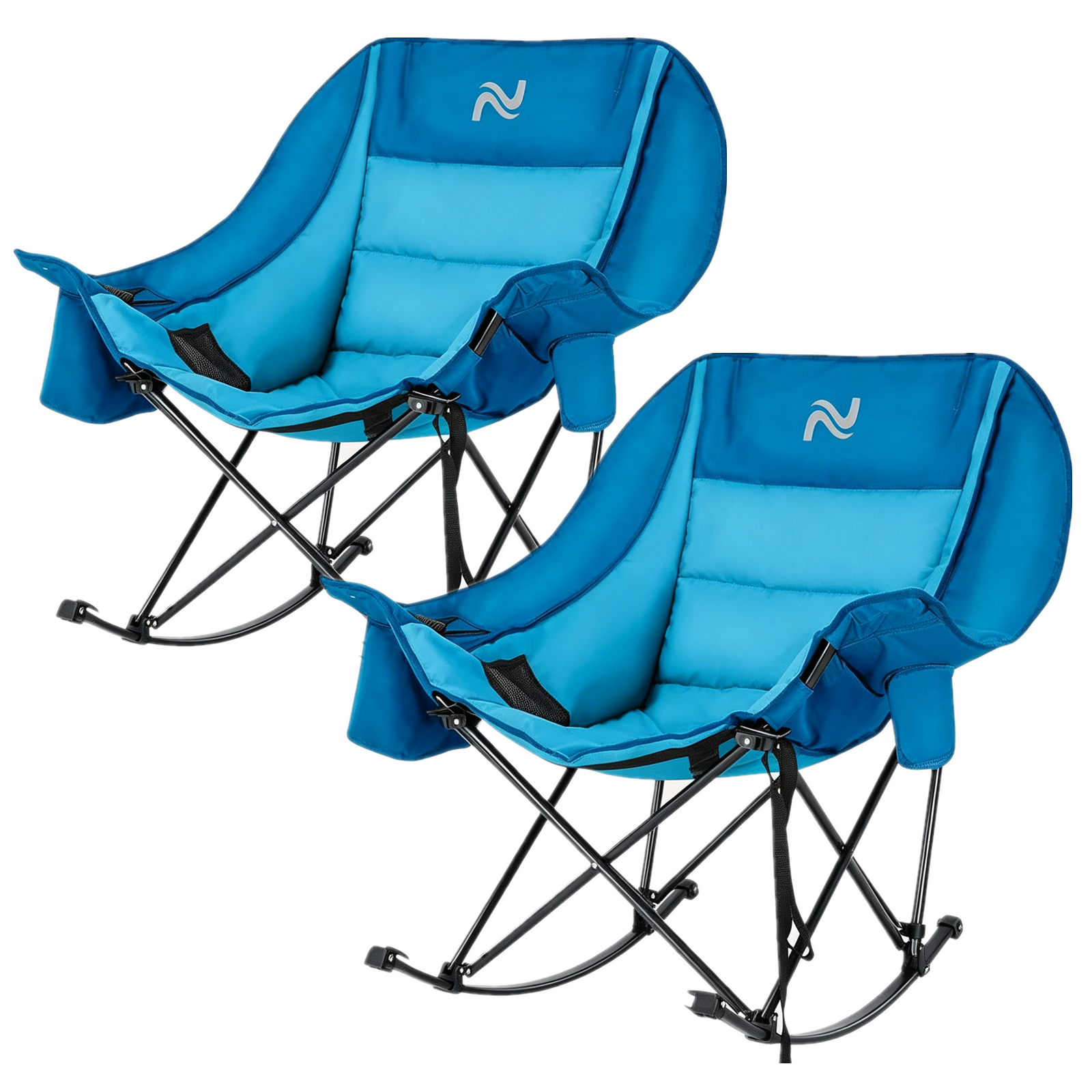 ABORON Oversized Rocking Camping Chair Adults 400lbs Capacity Heavy Duty Padded Rocker Chair Folding Lawn Chair Cooler Bag Pockets Portable Recliner: A Straightforward Review