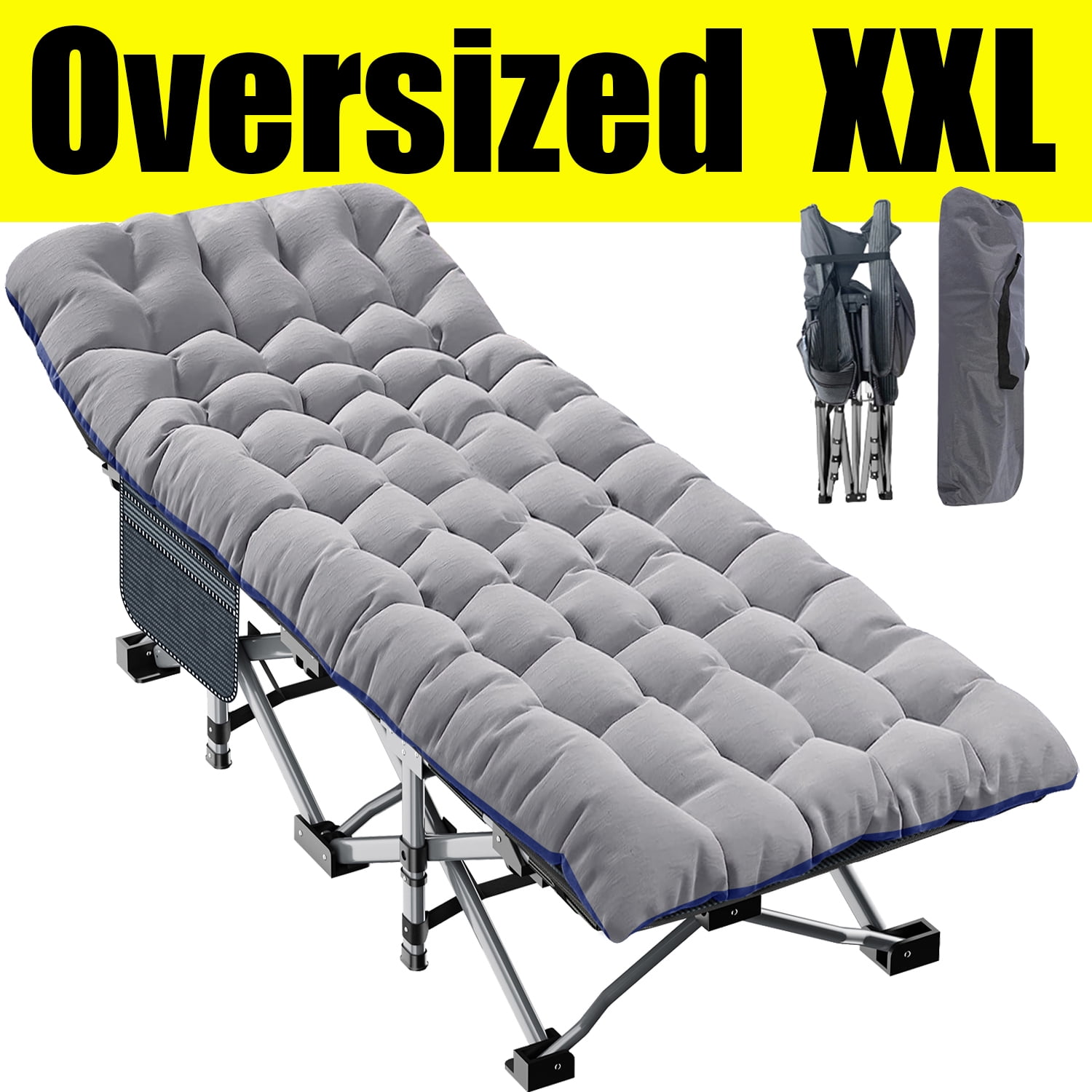 ABORON Oversized XL Folding Sleeping Cots for Adults, 900lb Loading