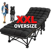ABORON Oversized XXL Folding Camping Cot for Adults & Kids, 78" L x 32" W x 18" H Large Folding Guest Bed Cots, 900lb Sleeping Cot Folding Bed with 2 Sided Mattress & Carry Bag