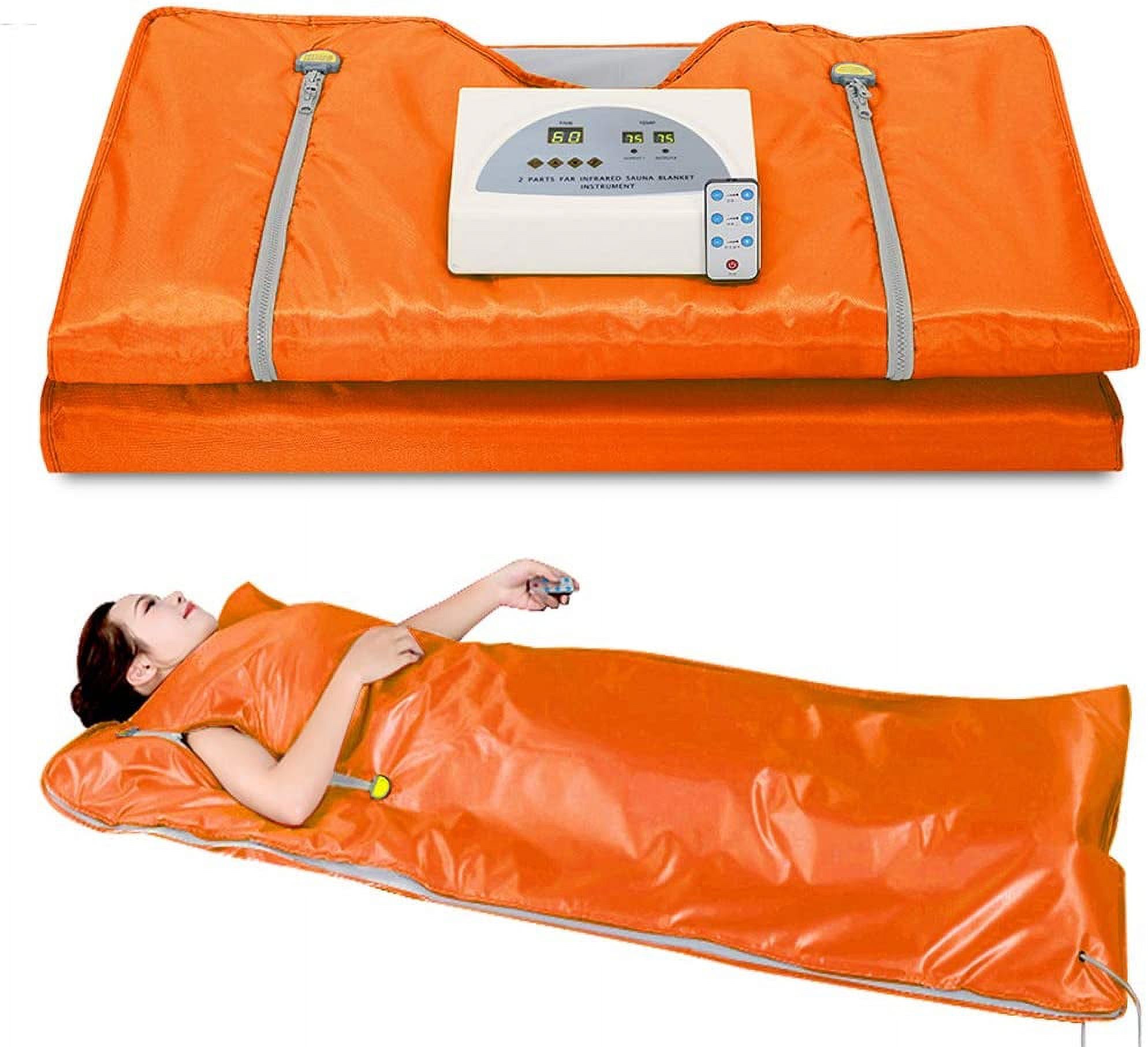TOREAD Portable Far Infrared Sauna Blanket With Remote, Adjustable Heat Up To 158°F, Fast Sweating Home Relaxation