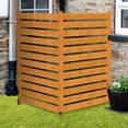 thumbnail image 1 of ABORON Privacy Screen Outdoor Privacy Fence Panels for Outside, 38"W x 60"H Pool Equipment Enclosure Wood Decorative Fence Perfect to Enclose Trash Cans and A/C Units (2-Panels), 1 of 9