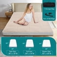 thumbnail image 1 of ABORON Sherpa Fleece Japanese Floor Mattress, 4" Thick Futon Mattress Twin Size, Thicken Tatami Mat Sleeping Pad Foldable Roll Up Mattress, 1 of 10