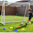 thumbnail image 1 of ABORON Soccer Goals for Backyard 8 x 6FT, Foldable Portable HPVC Frame Soccer Goal W/Net Youth Adult Football Training Games Outdoor, White, 1 of 7