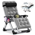 thumbnail image 1 of ABORON Support 440 LBS Zero Gravity Chair with Removable Cushion, Outdoor Folding Lounge Chaise Lawn Chair, 1 of 9
