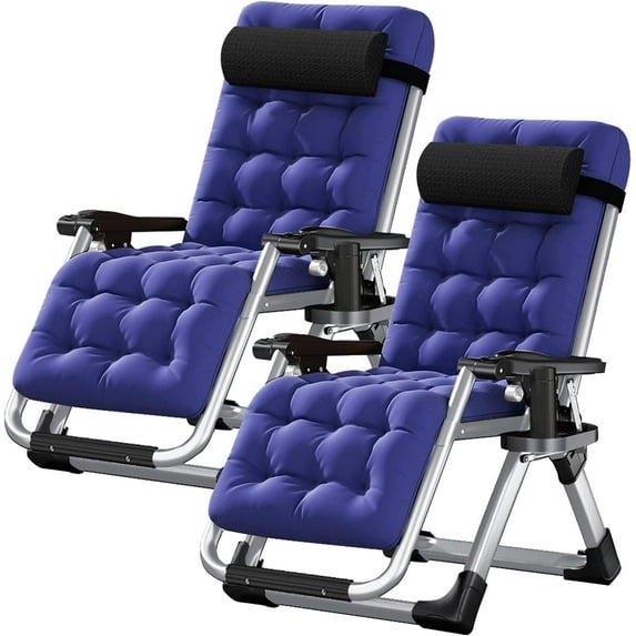ABORON Zero Gravity Chair,Adjustable Lawn Recliner,Folding Reclining Patio Lounger Chair with Removable Cushion, Headrest & Cup Holder