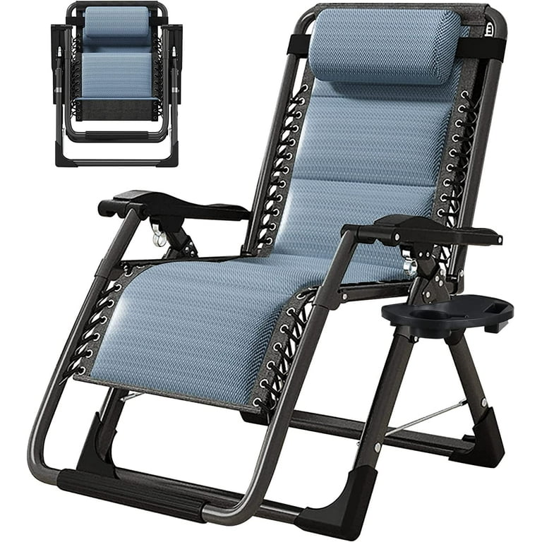 ABORON Zero Gravity Chair Premium Outdoor Lawn Folding Lounge Chairs Sturdy Adjustable Reclining Patio Chairs with Removable Cushion Headrest Tray Walmart