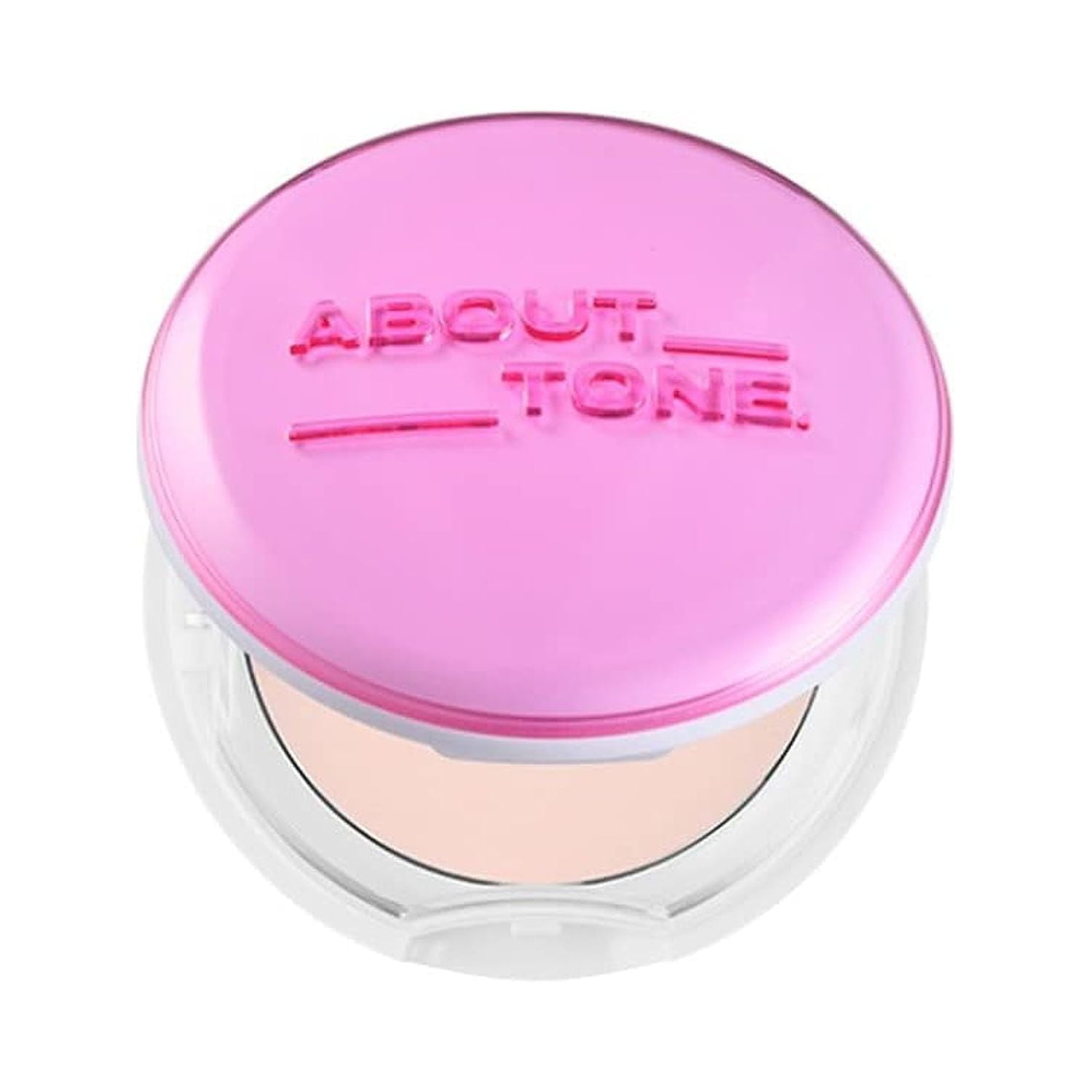 ABOUT TONE Glow Powder Pact, Makeup Setting Powder with Mirror and Puff, K-Beauty