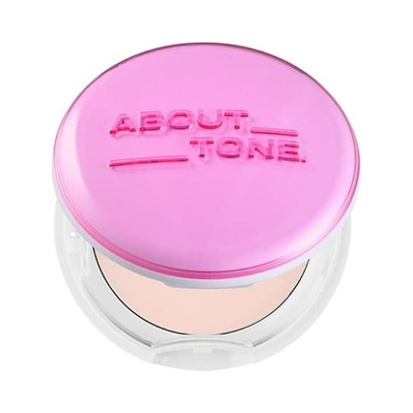 ABOUT TONE Glow Powder Pact, Makeup Setting Powder with Mirror and Puff, K-Beauty
